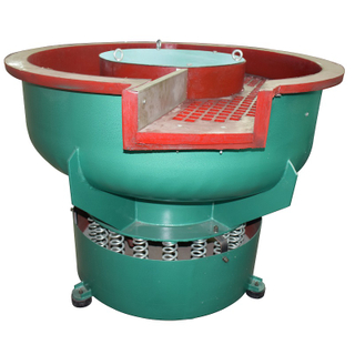 Vibratory bowl finishing machine with separator 